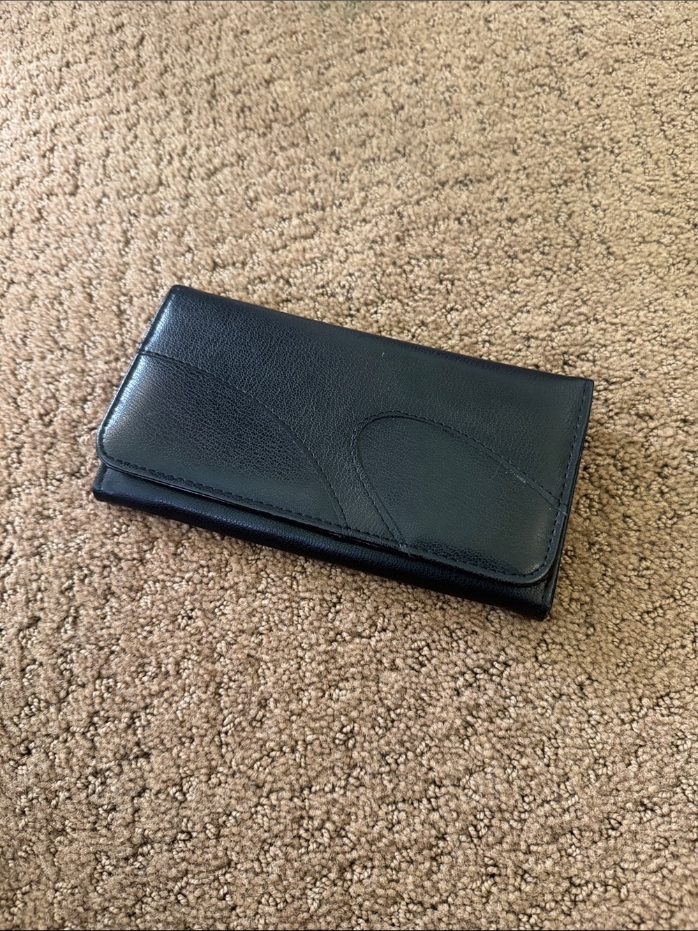 Women's Black Leather Key & Card Holder Wallet